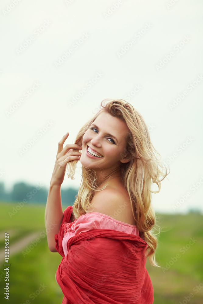outdoor portrait of a beautiful woman