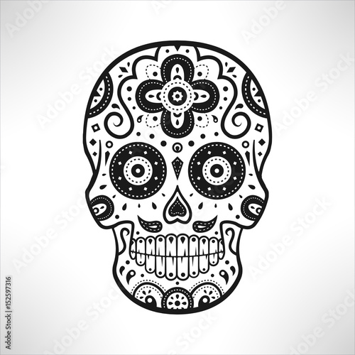 Crâne décoratif mexicain, jour des morts