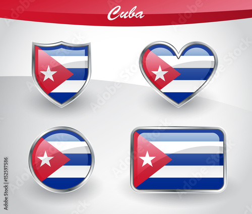 Free Download Glossy Cuba flag icon set - GFXLoad