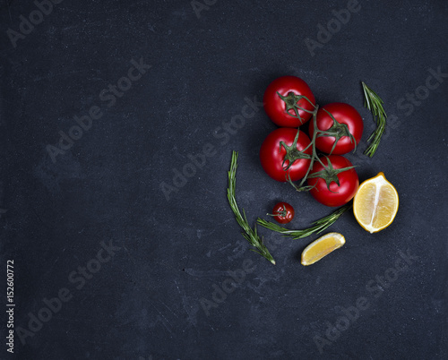 Food background with cooking ingredients