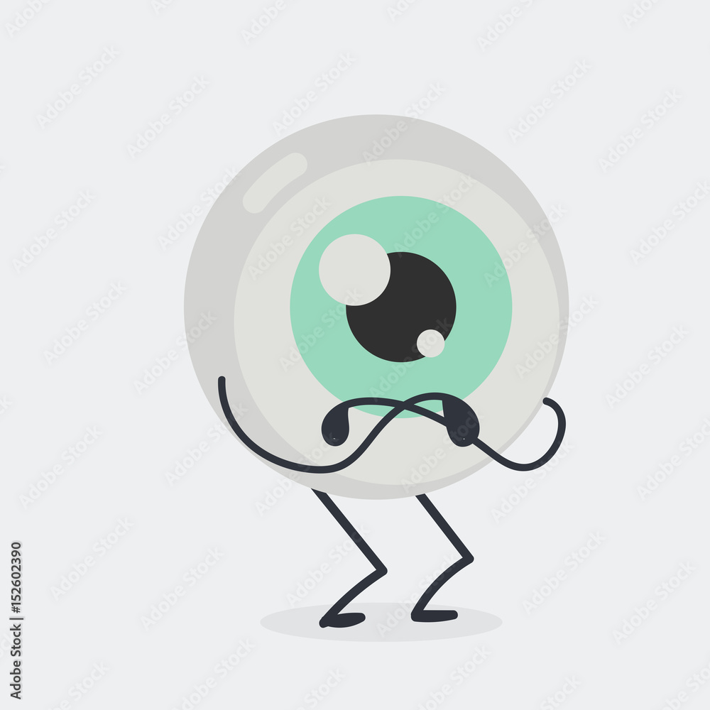 Eye character vector illustration Eye character vector illustration
