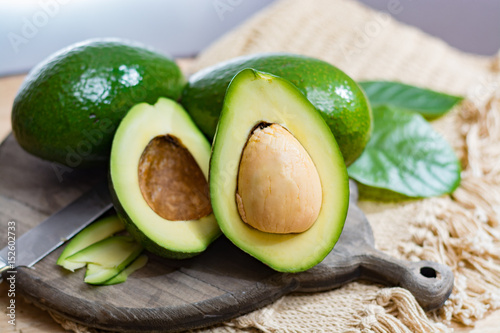 Green ripe avocado from organic avocado plantation - healthy food