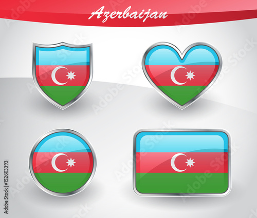Glossy Azerbaijan flag icon set Free Download Glossy Azerbaijan flag icon set - GFXLoad