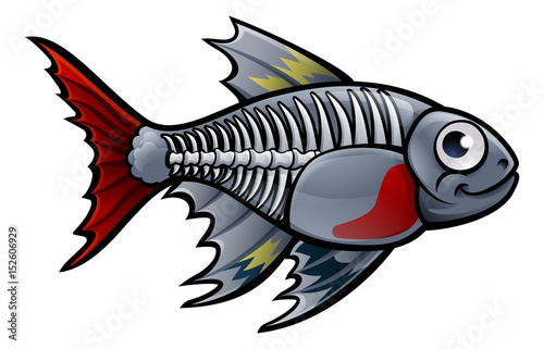 XRay Tetra Fish Cartoon Cha...