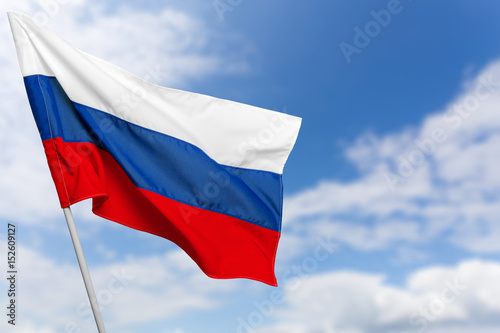 Free Download Russian flag against blue sky - GFXLoad