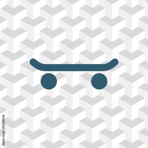 skateboard side view icon stock vector illustration flat design