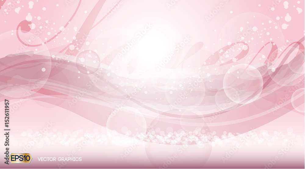 Pink Glamorous fragrance sparkling effects background. Vector illustration