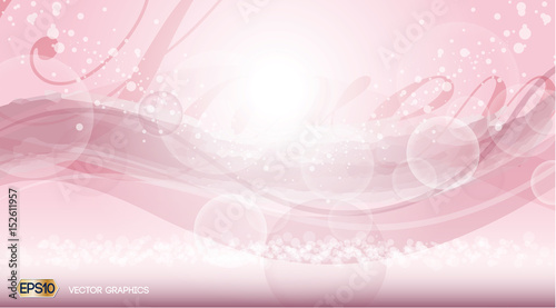 Pink Glamorous fragrance sparkling effects background. Vector illustration