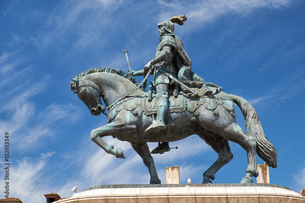 Statue of King Joao I on the Praca da Figueira . Lisbon. Portugal