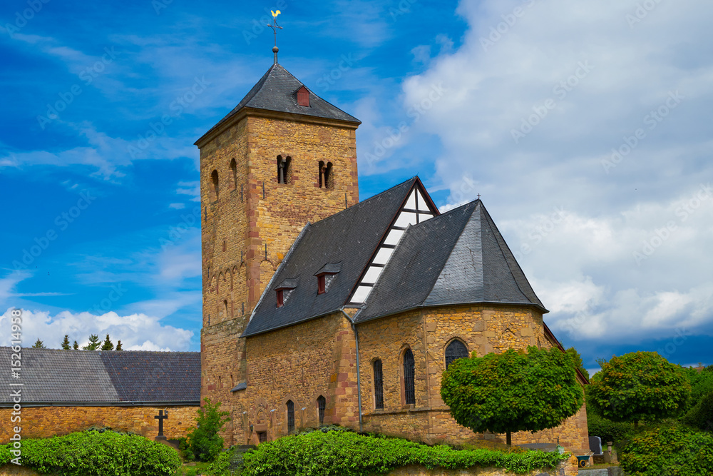 Churches at the Roman Way, Germany, Eifel, Wollersheim Churches at the Roman Way, Germany, Eifel, Wollersheim
