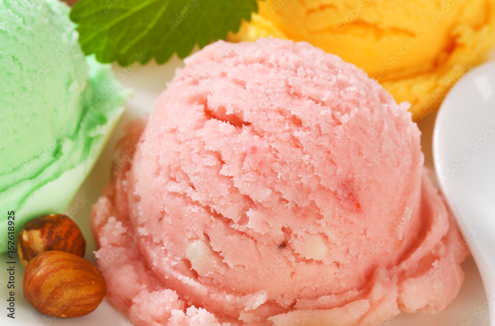 Assorted ice cream scoops Assorted ice cream scoops