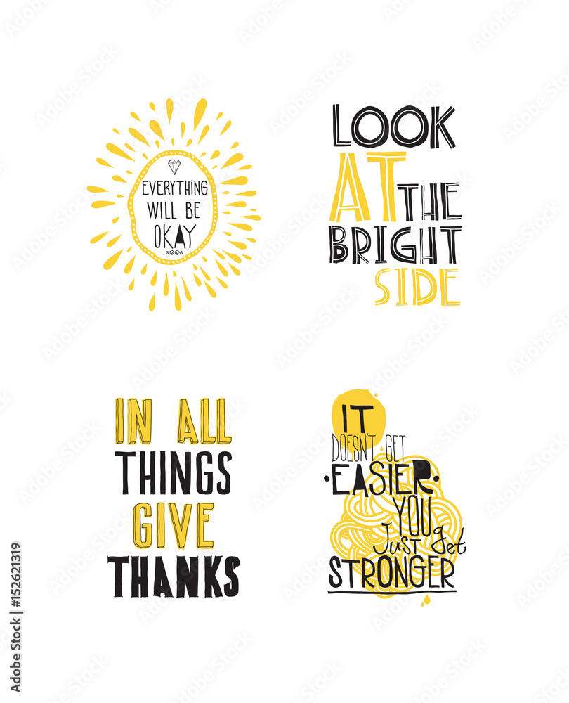 Posters Quotes Set Stock Vector | Adobe Stock