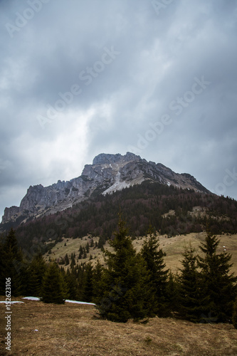 A beautiful Rozsutec mountain view of Mala Fatra in Slovakia. 