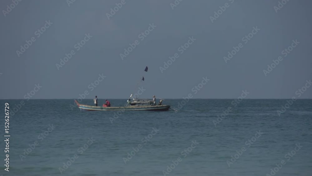 Ngwe Saung, fishing boat on Bay of Bengal Ngwe Saung, fishing boat on Bay of Bengal