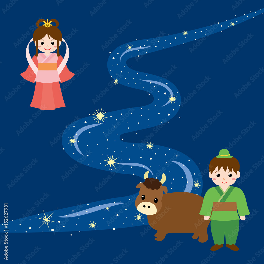 七夕背景素材stock Vector Adobe Stock