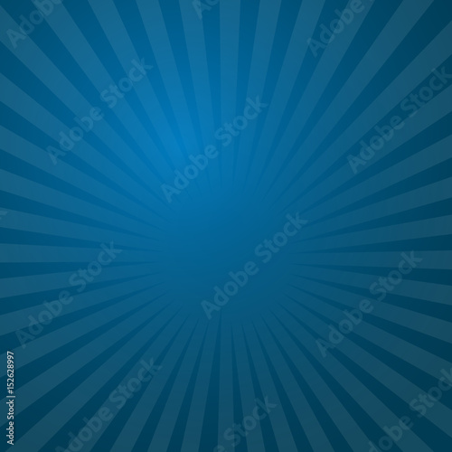 Sunburst blue rays pattern. Radial sunburst ray background vector illustration.