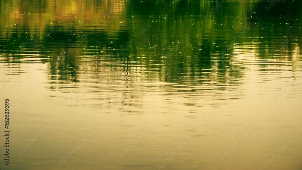 Water river surface moving with small waves in the wind Water river surface moving with small waves in the wind