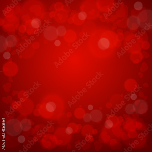 Hearts love red background vector illustration.