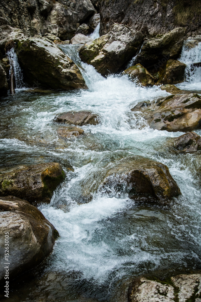 A beautiful landscape of waterfall in Tatra mountains in Slovakia. A beautiful landscape of waterfall in Tatra mountains in Slovakia.