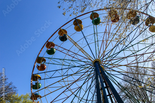 Ferris wheel in a city park