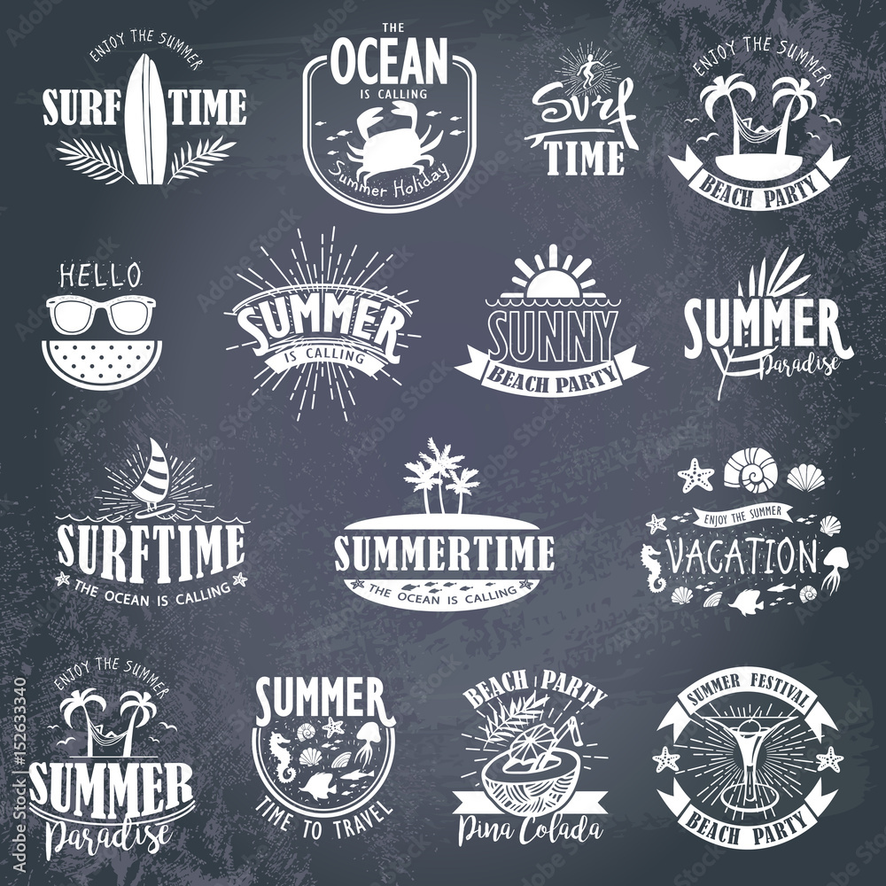 Fototapeta premium Summer Designs on Tropical Beach Background