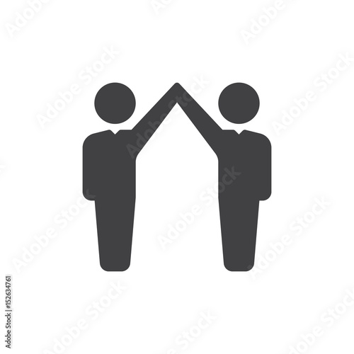 High five icon vector, filled flat sign, solid pictogram isolated on white. Symbol, logo illustration. Pixel perfect