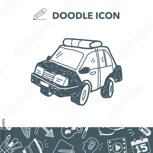 police car doodle