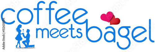 Coffee Meets Bagel artistic logo vector. Coffee Meets Bagel is an online dating and social networking app