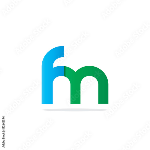 Initial Letter FM Rounded Lowercase Logo