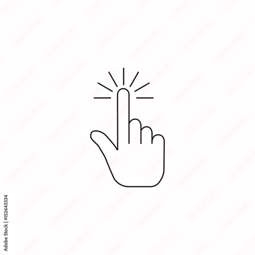 Obraz premium Simple touch pad gesture icon isolated on white.