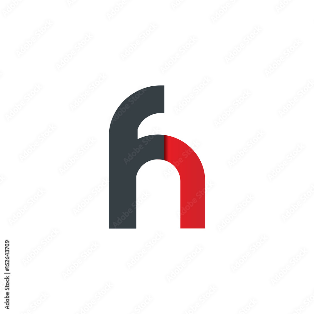 Initial Letter FN FH Rounded Lowercase Logo Initial Letter FN FH Rounded Lowercase Logo