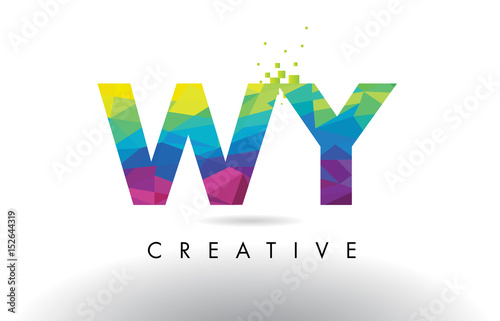 WY W Y Colorful Letter Origami Triangles Design Vector. Free Download WY W Y Colorful Letter Origami Triangles Design Vector. - GFXLoad