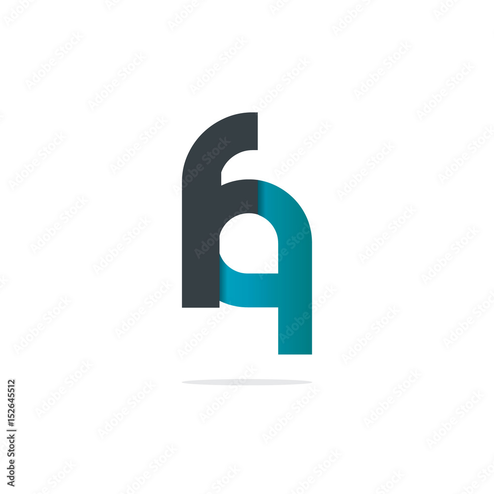 Initial Letter FQ Rounded Lowercase Logo Initial Letter FQ Rounded Lowercase Logo