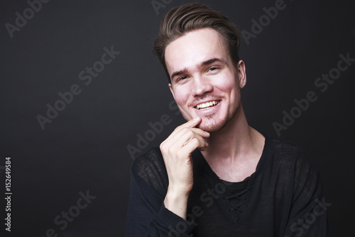 Studio portrait of a young man