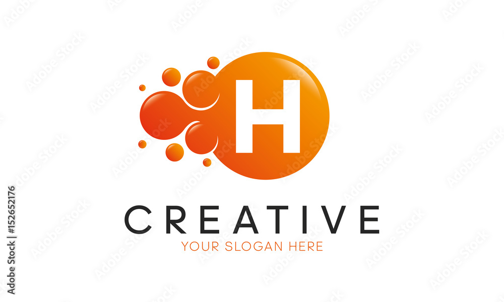 Dots Letter H Logo Dots Letter H Logo