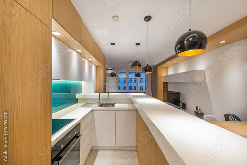 Kitchen interior in luxury apartment © interiorphoto