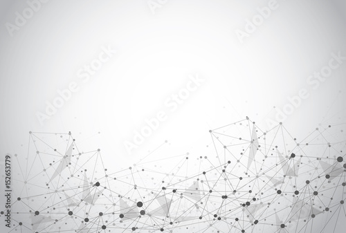 Abstract technology futuristic connection network background. Vector Illustration