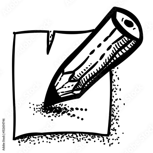 Cartoon image of Edit Icon. Edit symbol. An artistic freehand picture.