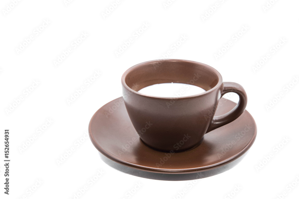 Coffee cup and hot milk Coffee cup and hot milk