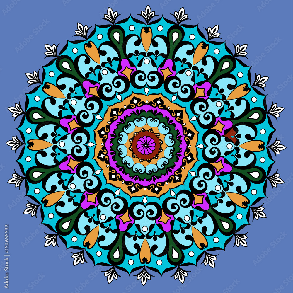 Mandala. Round Ornament Pattern.Geometric circle element