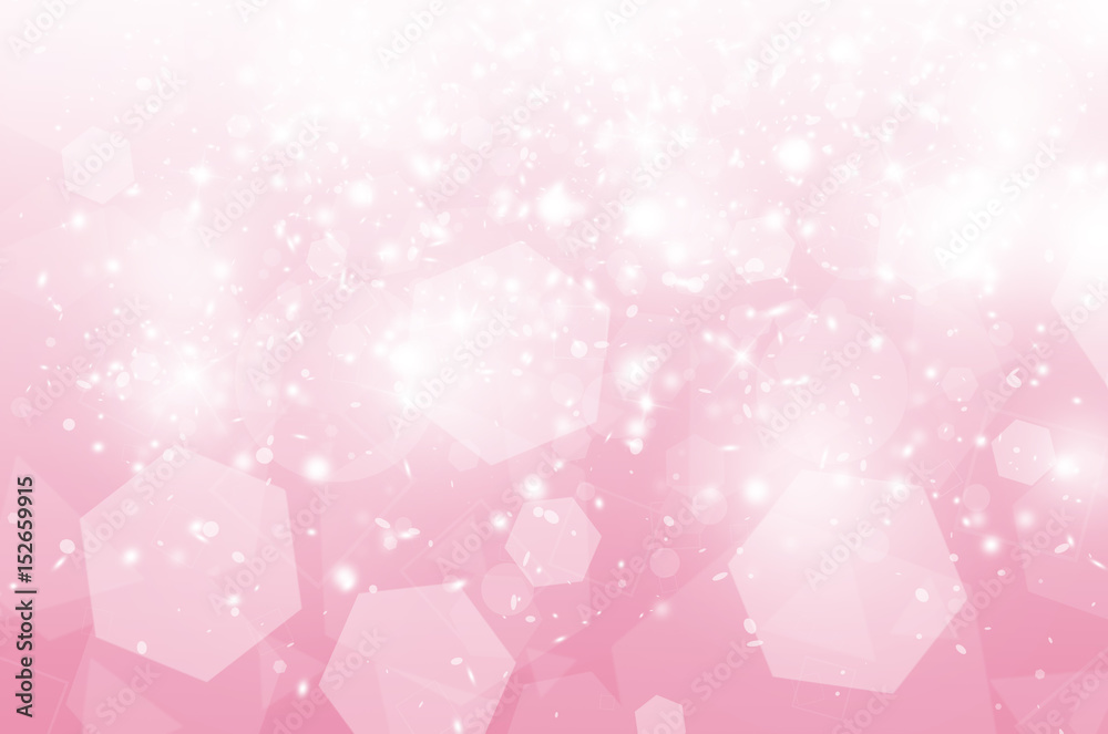 Obraz premium Soft Pink glitter sparkles rays lights bokeh Festive Elegant abstract background.