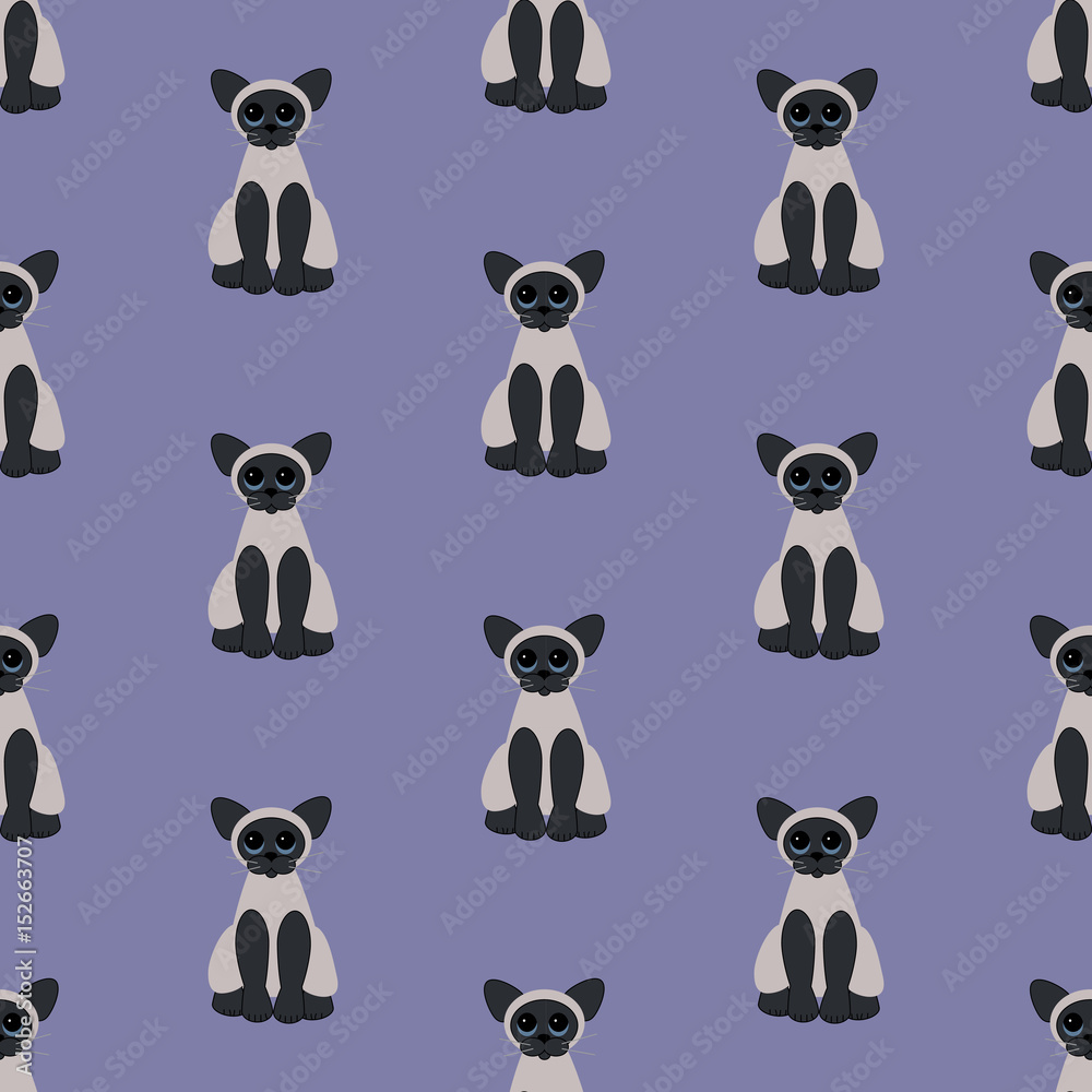 Naklejka premium Cat seamless pattern