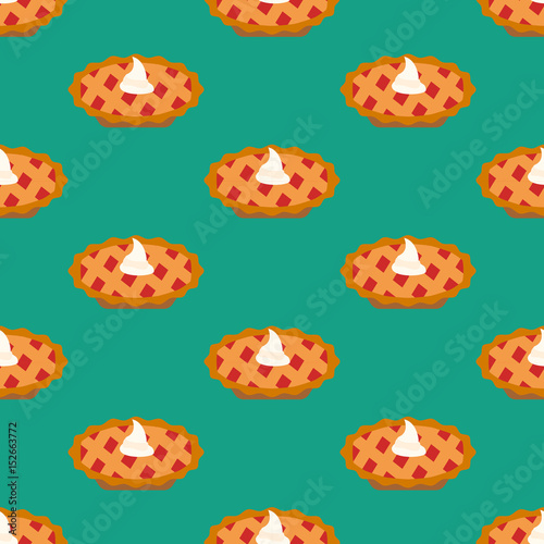 Cherry pie seamless pattern