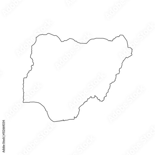 Nigeria map silhouette