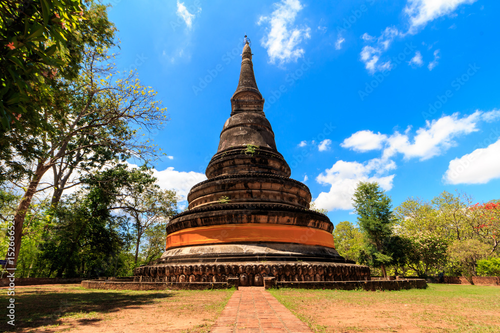 pagoda in Wat Umong of Chiang Mai in Northern Thailand