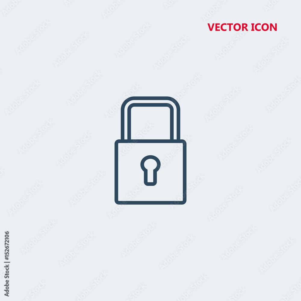 locked padlock vector icon