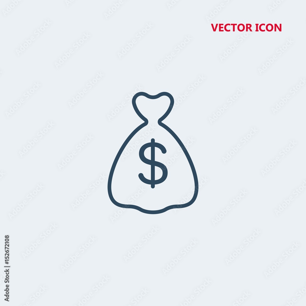 money bag with dollar symbol vector icon money bag with dollar symbol vector icon