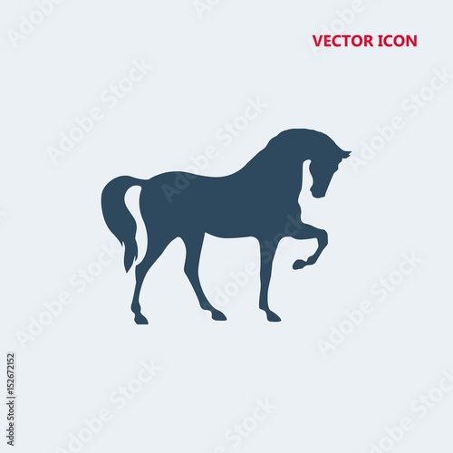 horse standing on three paws vector icon