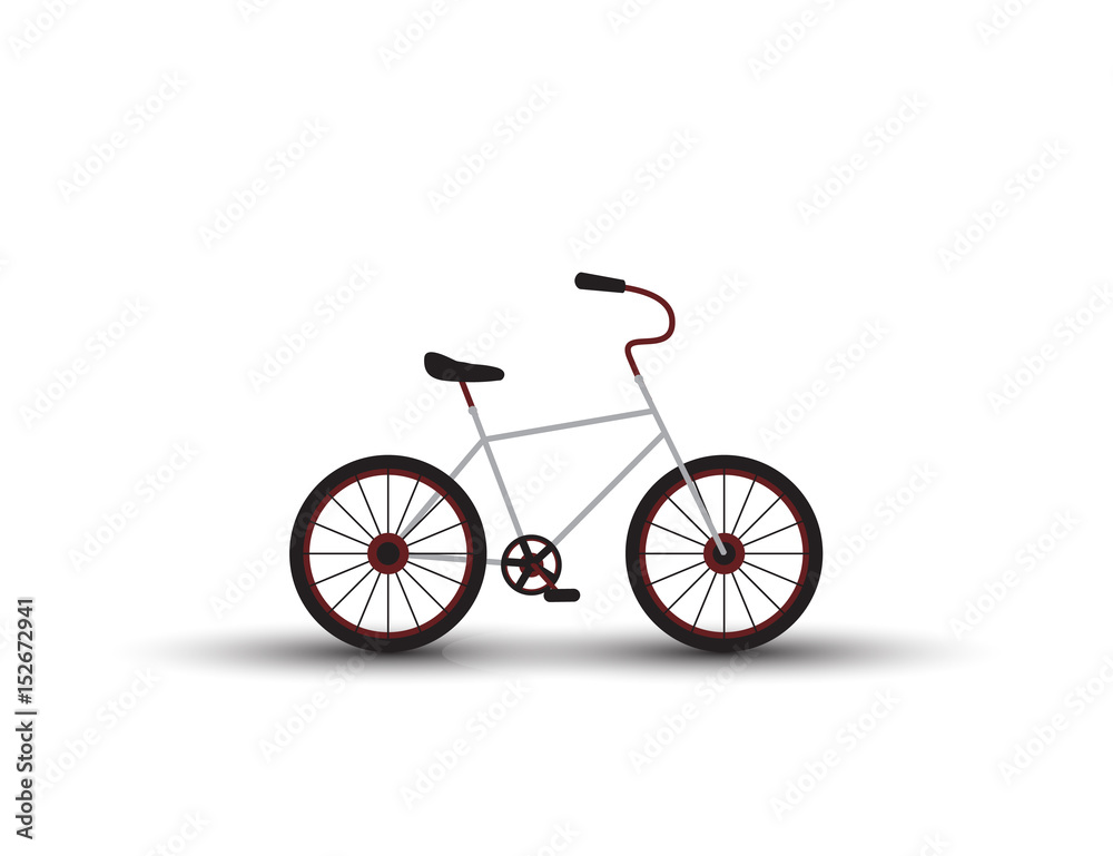 Fototapeta premium Rower na białym tle na białym tle.
