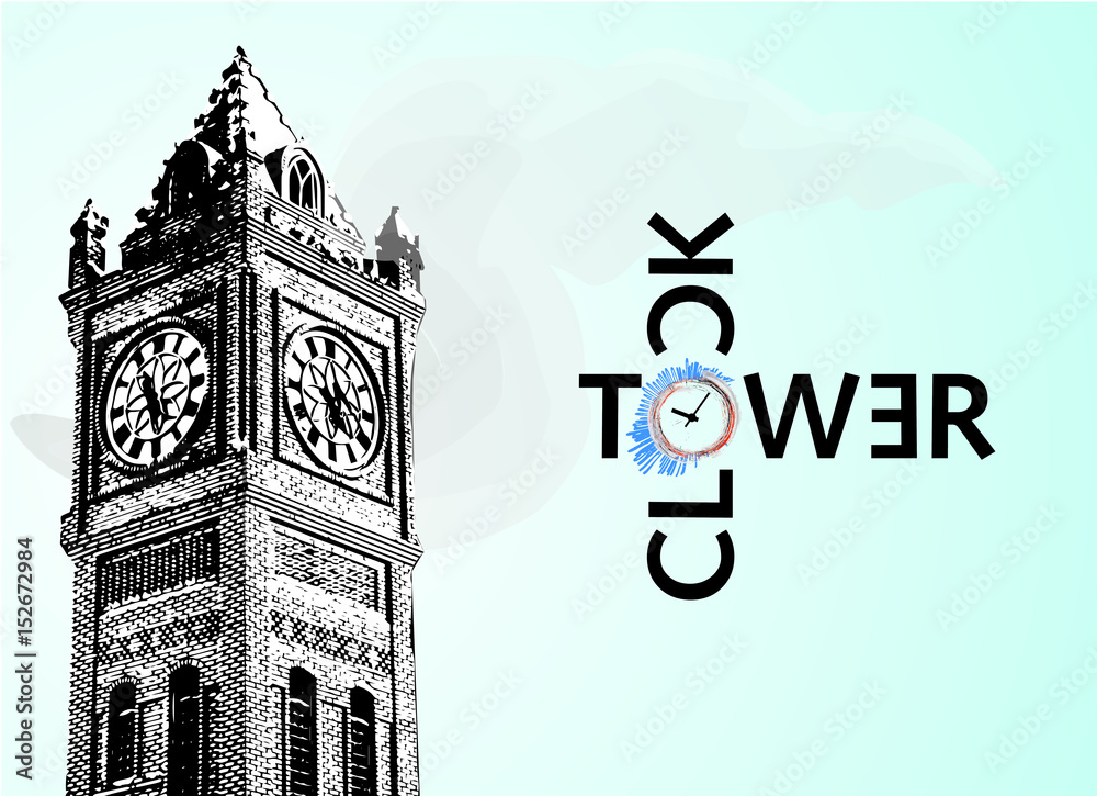 Clock Tower of Erbil Iraqi Kurdistan Stock Vector | Adobe Stock